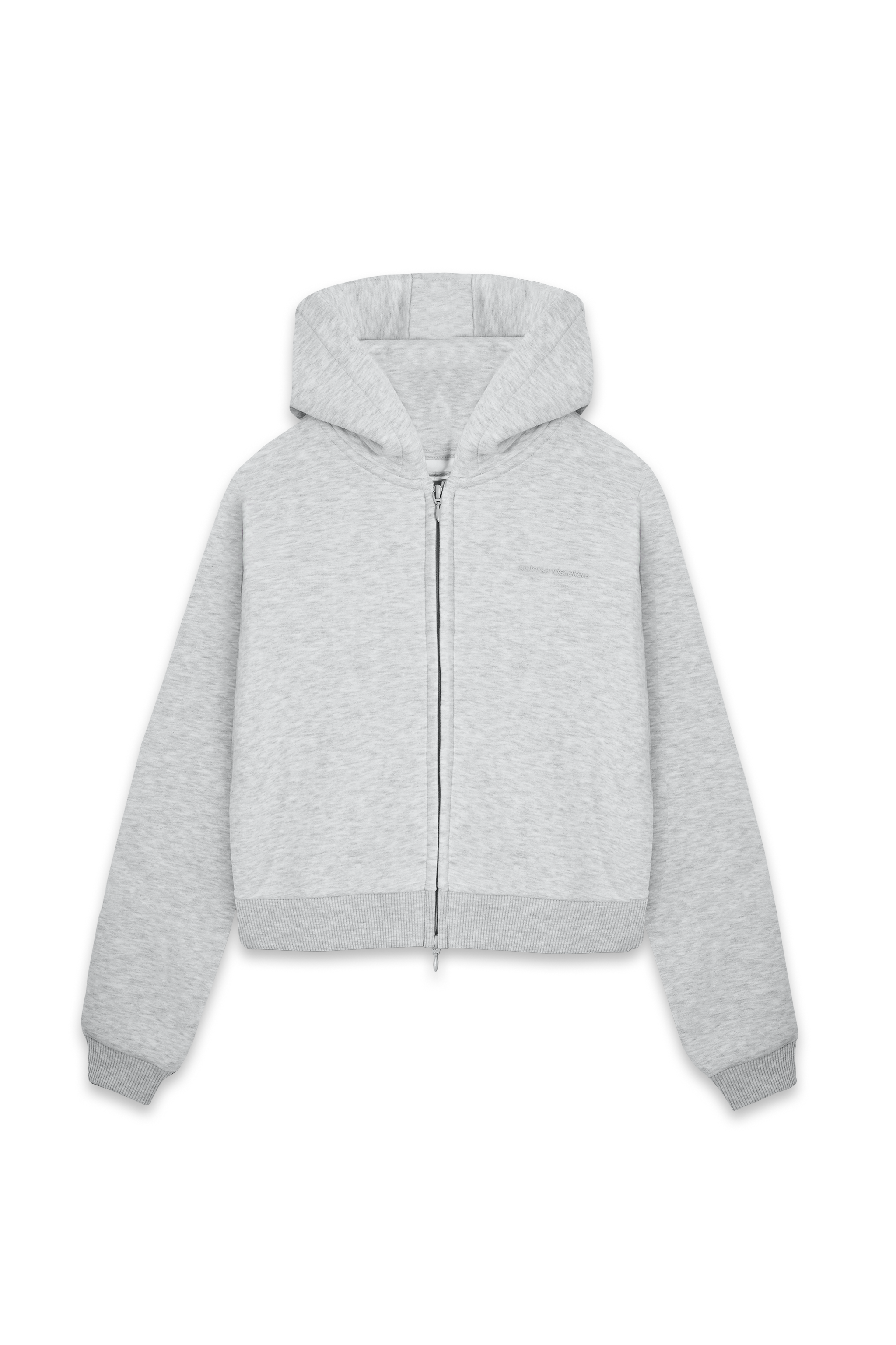 Fitted Zip up Hoodie in Passive